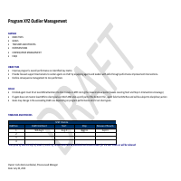 Operations Mgmt: Outlier Management