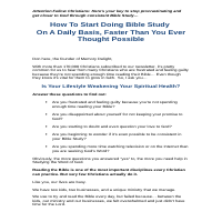 Bible Study Program Sales Letter