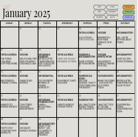 Content calendar for social media 