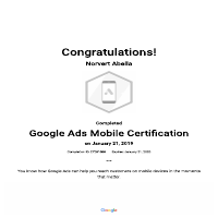 Google Ads Mobile Certification