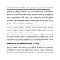 Transnational Arbitral Awards- The Clamour For A Centralised