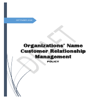 CRM POLICY DEVELOPMENT