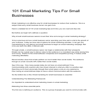 E-mail Marketing  