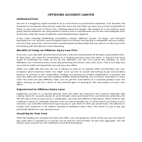 OFFSHORE ACCIDENT LAWYER