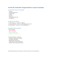Email Calendar Layout.
