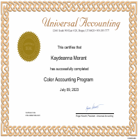 GAAP Color Accounting Certificate