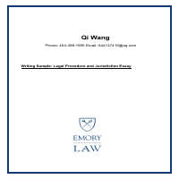 Neville Qi Wang Jurisdiction Essay