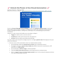 Article - Unlock the Power of Jira Cloud Automation