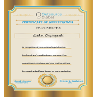 Certificate Of Appreciation 