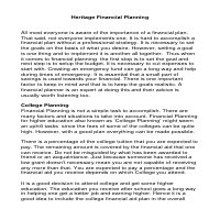 Heritage Financial Planning