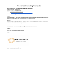 Freelance Branding Template