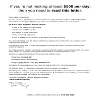 Direct Mail Letter For ECashboost