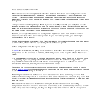 Coffee article Health