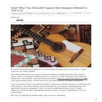 Why You Shouldnt Ignore the Hispanic Market in The US