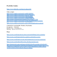 Portfolio Links