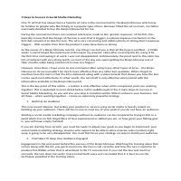 3 Steps to  Success in Social Media Marketing