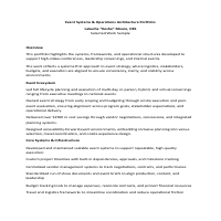 Event Systems & Operations Architecture Portfolio