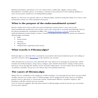 Medical Marijuana For Fibromyalgia