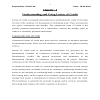 Notes - Letter of Credit for students