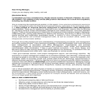 CV and Job Application Letter