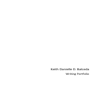 A collection of some of my written works