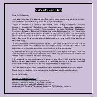 My Cover Letter