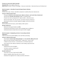 Finance Work sample 