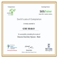 NSDC SKILL INDIA CERTIFICATION