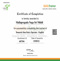 Data Entry Operator Certification