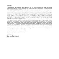 Cover Letter