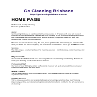 SEO Content for Go Cleaning Brisbane Website