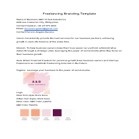 Freelancing Branding Template