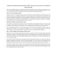 Unlock Your Financial Potential