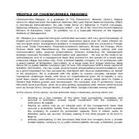 PROFILE OF CHUKWUEMEKA MBAGWU