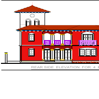 VILLA REAR SIDE ELEVATION