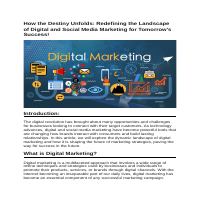 Digital and Social Media Marketing
