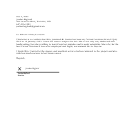 Recommendation from Previous Client