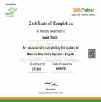 Data Entry Certificate