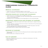 Surgical Candidate Onboarding Guideline