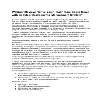 Health Insurance Webinar Review