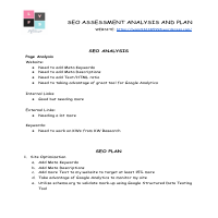 SEO Assessment
