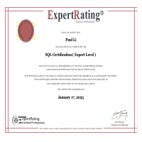 SQL Certification (Expert Level)
