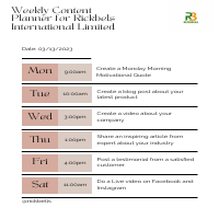 Weekly Content Planner