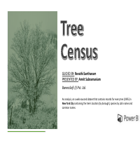 An analysis, on a dataset containing NYC Tree data