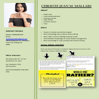Copy writing works and graphic design