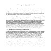 Fibromyalgia and Thyroid Resistance