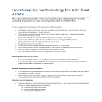 Bookkeeping Methodology 