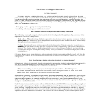 The value of a higher education