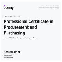 Professional Certificate in Procurement and Purchasing