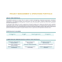 Project Management and Operations  Portfolio